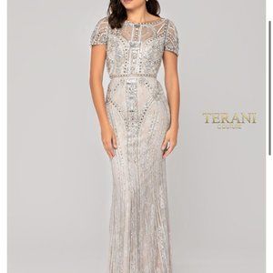 Terani Couture silver dress